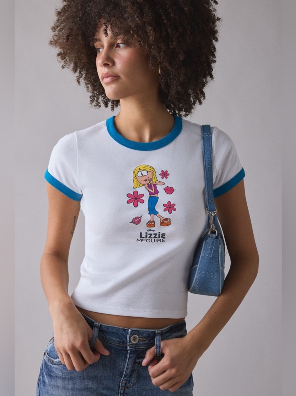 Lizzie McGuire Graphic Ringer Baby Tee NWOT